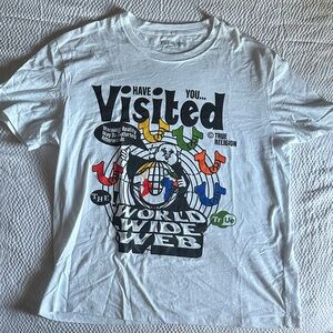 True Religion White T-Shirt with Colorful Graphic